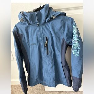 Toread raincoat jacket girls jacket with hoodie and pockets